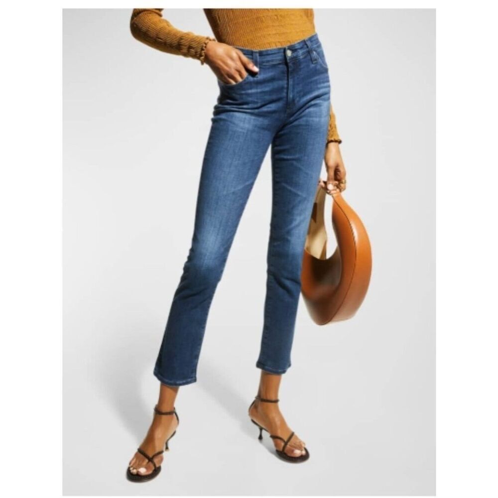 Like New! AG MARI High Rise Slim Straight Jeans in Size 26